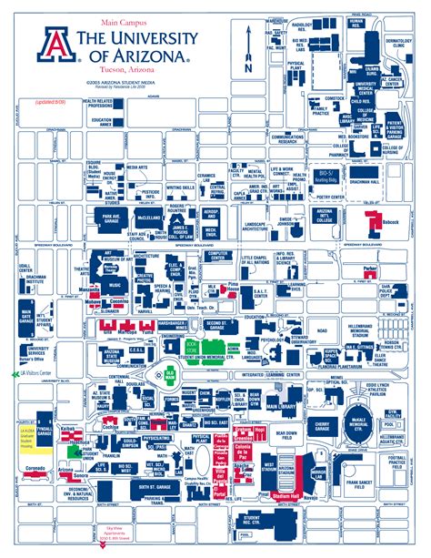 MAP Map Of University Of Arizona